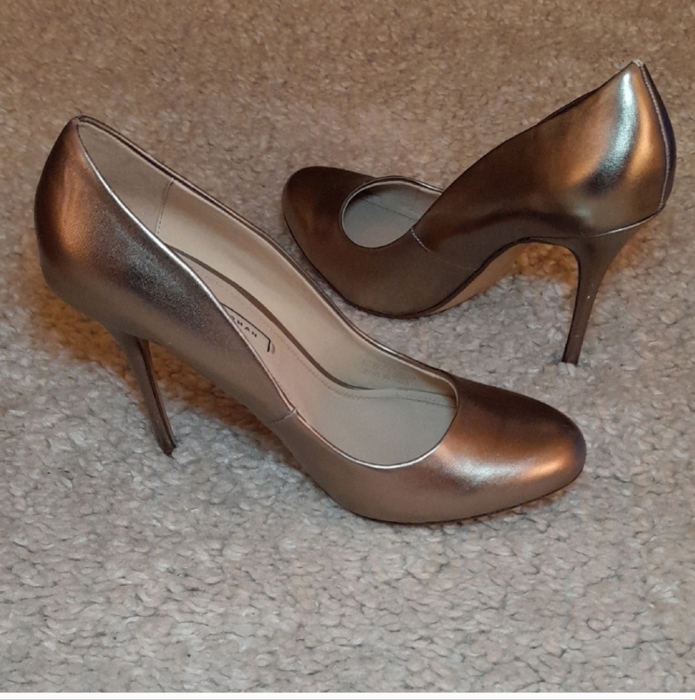ZARA ROUND TOE Mettalic Round Toe Pumps Size 8 - Picture 5 of 16
